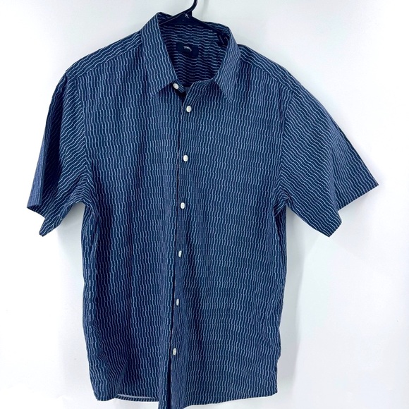 Theory Other - Theory Navy Textured Button Down Shirt